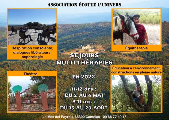 Séjours enfants avec Écoute l&rsquo;Univers pour 2022